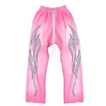 Hellstar Flame Sweatpants Pink