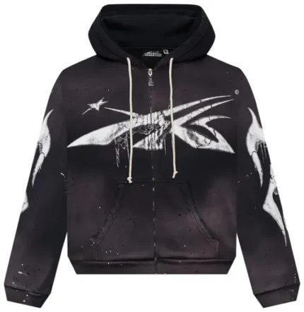Hellstar Spiderweb Sport Logo Zip-Up Black